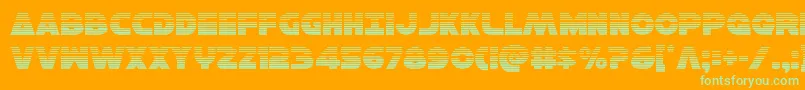 Hansolov3grad Font – Green Fonts on Orange Background