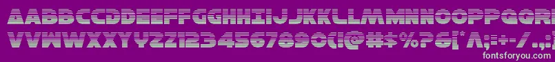 Шрифт Hansolov3grad – зелёные шрифты на фиолетовом фоне