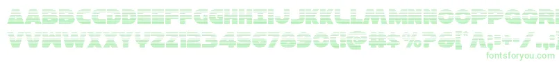 Czcionka Hansolov3grad – zielone czcionki na białym tle