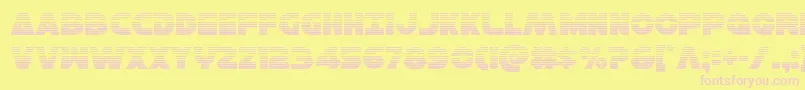 Hansolov3grad-fontti – vaaleanpunaiset fontit keltaisella taustalla