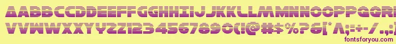 Hansolov3grad Font – Purple Fonts on Yellow Background
