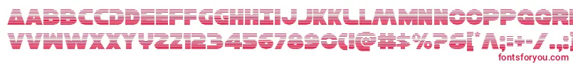 フォントHansolov3grad – 白い背景に赤い文字