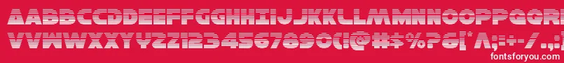 Hansolov3grad-fontti – valkoiset fontit punaisella taustalla
