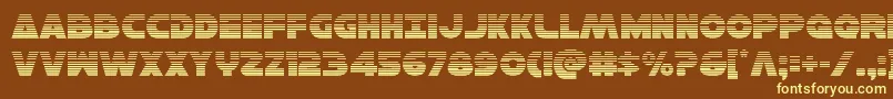 Шрифт Hansolov3grad – жёлтые шрифты на коричневом фоне