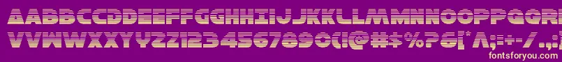 Hansolov3grad-fontti – keltaiset fontit violetilla taustalla