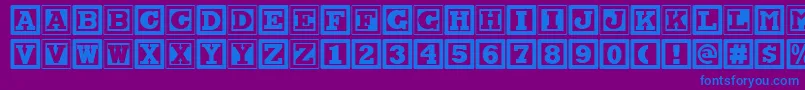 Chock Font – Blue Fonts on Purple Background