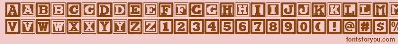 Chock Font – Brown Fonts on Pink Background