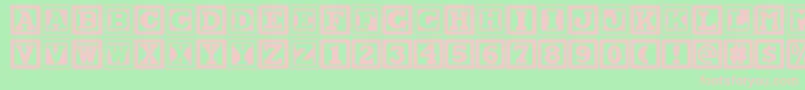 Chock Font – Pink Fonts on Green Background