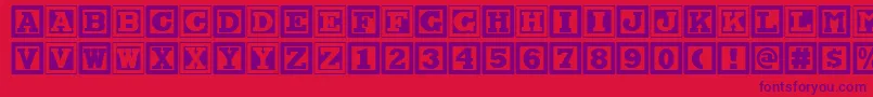 Chock Font – Purple Fonts on Red Background