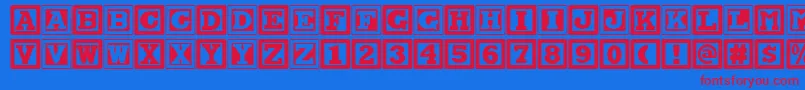 Chock Font – Red Fonts on Blue Background