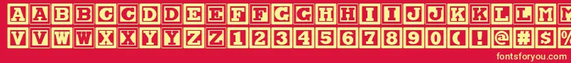 Chock Font – Yellow Fonts on Red Background