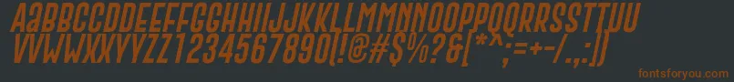 GoboldExtra2Italic Font – Brown Fonts on Black Background