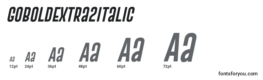 GoboldExtra2Italic Font Sizes