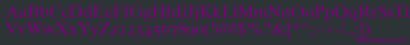 Times10RomanOldstyleFigures Font – Purple Fonts on Black Background