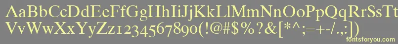 Times10RomanOldstyleFigures Font – Yellow Fonts on Gray Background