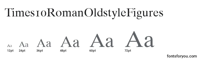 Tamanhos de fonte Times10RomanOldstyleFigures