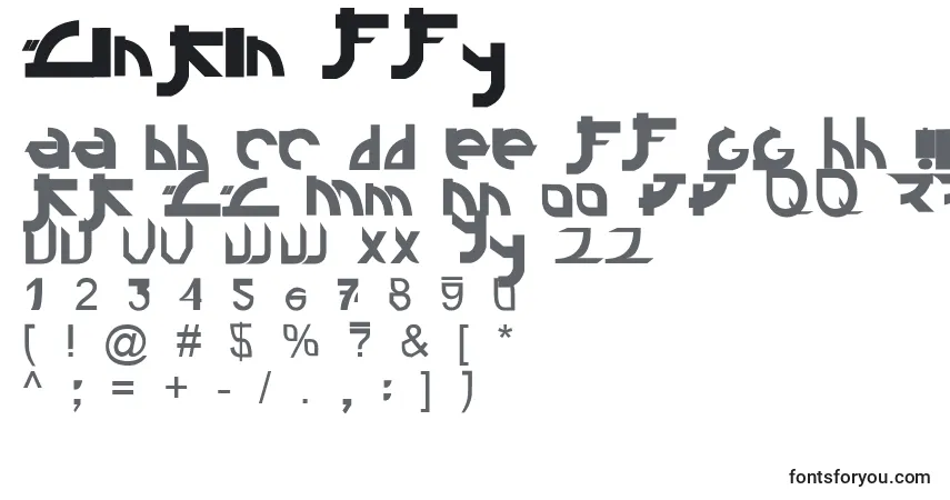 Schriftart Linkin ffy – Alphabet, Zahlen, spezielle Symbole