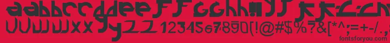 Linkin ffy Font – Black Fonts on Red Background