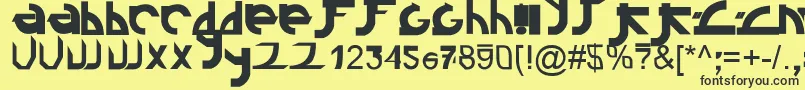 Linkin ffy Font – Black Fonts on Yellow Background