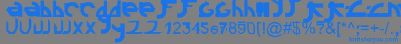Linkin ffy Font – Blue Fonts on Gray Background