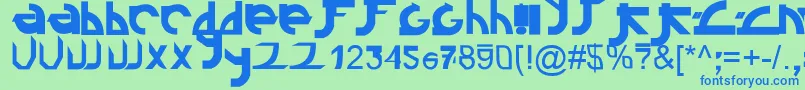 Linkin ffy Font – Blue Fonts on Green Background