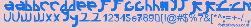 Linkin ffy Font – Blue Fonts on Pink Background
