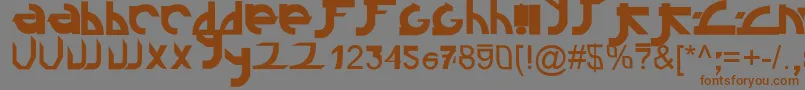 Linkin ffy Font – Brown Fonts on Gray Background