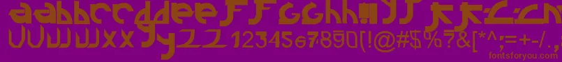 Linkin ffy-fontti – ruskeat fontit violetilla taustalla