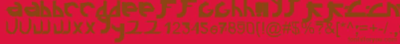 Linkin ffy Font – Brown Fonts on Red Background