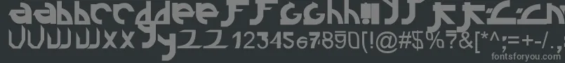 Linkin ffy Font – Gray Fonts on Black Background