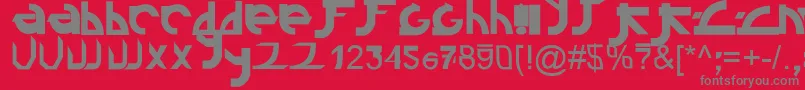 フォントLinkin ffy – 赤い背景に灰色の文字
