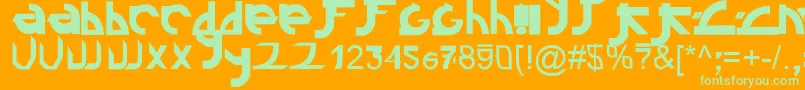 Linkin ffy Font – Green Fonts on Orange Background