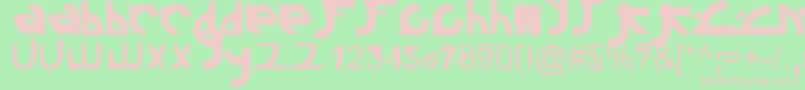 Linkin ffy-fontti – vaaleanpunaiset fontit vihreällä taustalla