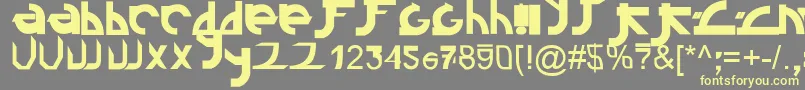 Linkin ffy Font – Yellow Fonts on Gray Background