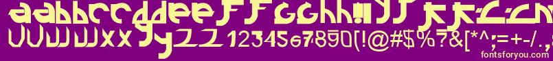 Linkin ffy Font – Yellow Fonts on Purple Background