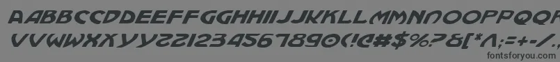 Machv2i-Schriftart – Schwarze Schriften auf grauem Hintergrund