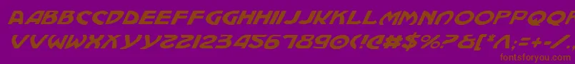 Machv2i Font – Brown Fonts on Purple Background