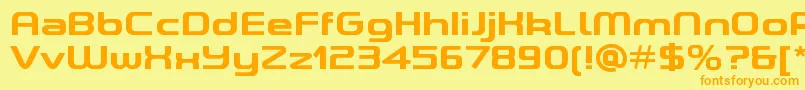 ASpaceBoldDemo Font – Orange Fonts on Yellow Background