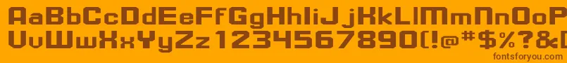 UpsilonEx Font – Brown Fonts on Orange Background