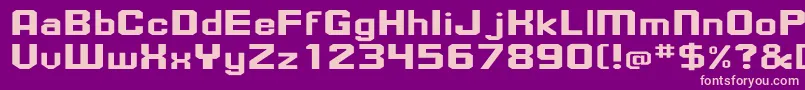 UpsilonEx Font – Pink Fonts on Purple Background