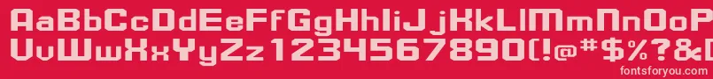 UpsilonEx Font – Pink Fonts on Red Background