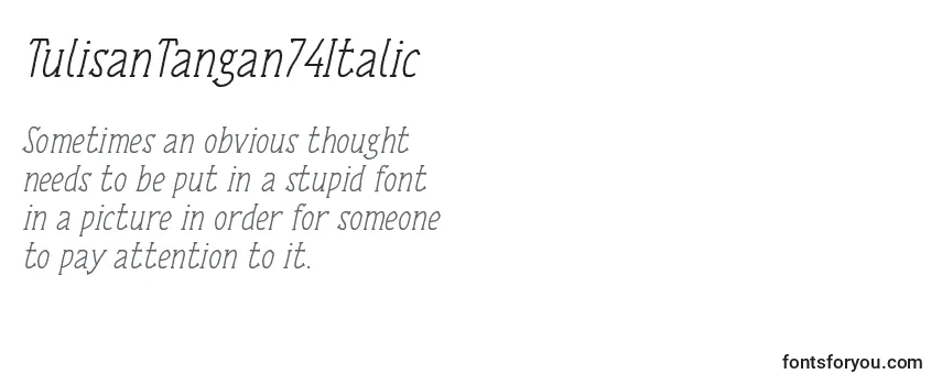 TulisanTangan74Italic-fontti