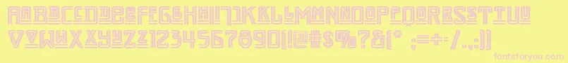 Darmstadt Font – Pink Fonts on Yellow Background