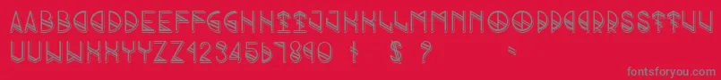 GrindShadow Font – Gray Fonts on Red Background