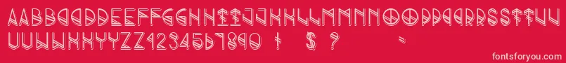 GrindShadow Font – Pink Fonts on Red Background