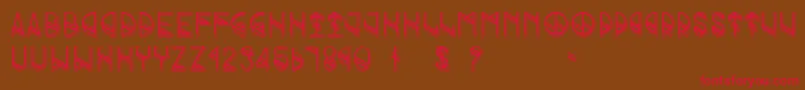 GrindShadow Font – Red Fonts on Brown Background