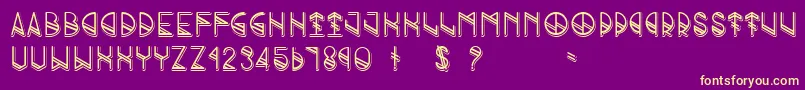 GrindShadow Font – Yellow Fonts on Purple Background