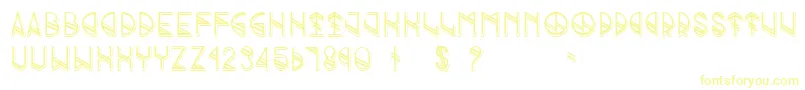 GrindShadow Font – Yellow Fonts on White Background