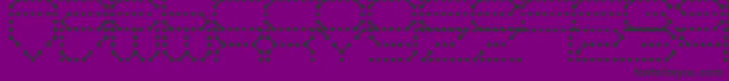 Шрифт QzTeletype – чёрные шрифты на фиолетовом фоне