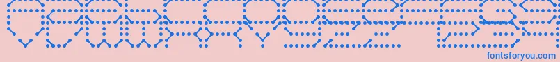 QzTeletype Font – Blue Fonts on Pink Background